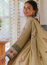 Qline By Qalamkar Embroidered Linen Unstitched 3 Piece Suit - 09