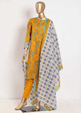 Musfira Printed Lawn 3 Piece Unstitched Suit M24PL-29A