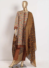 Musfira Printed Lawn 3 Piece Unstitched Suit M24PL-33A