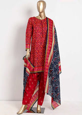 Musfira Printed Lawn 3 Piece Unstitched Suit M24PL-35A