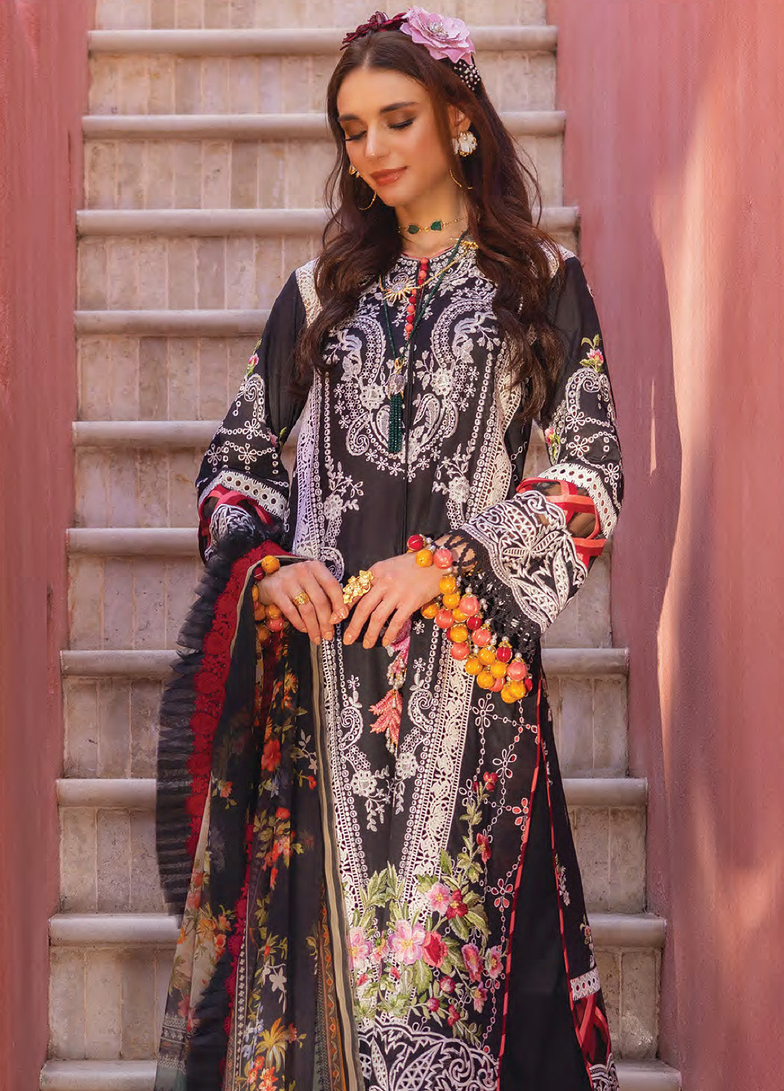 Neroli By Annus Abrar Luxury Embroidered Lawn 3 Piece Unstitched Suit AA24NLL-01 AYLA Neroli By Annus Abrar Luxury Embroidered Lawn 3 Piece Unstitched Suit AA24NLL-01 AYLA