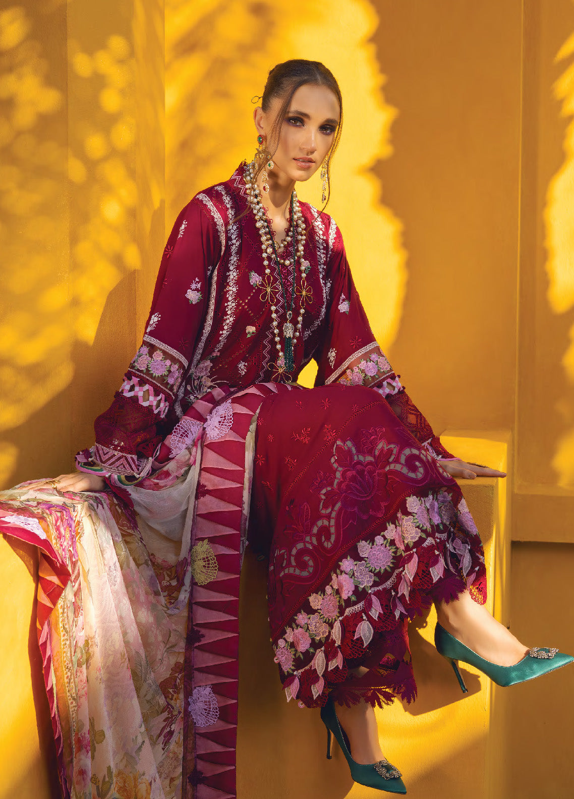 Neroli By Annus Abrar Luxury Embroidered Lawn 3 Piece Unstitched Suit AA24NLL-08 MELIA Neroli By Annus Abrar Luxury Embroidered Lawn 3 Piece Unstitched Suit AA24NLL-08 MELIA