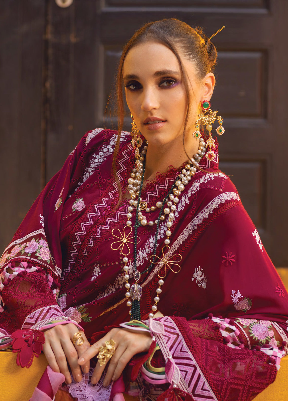 Neroli By Annus Abrar Luxury Embroidered Lawn 3 Piece Unstitched Suit AA24NLL-08 MELIA Neroli By Annus Abrar Luxury Embroidered Lawn 3 Piece Unstitched Suit AA24NLL-08 MELIA