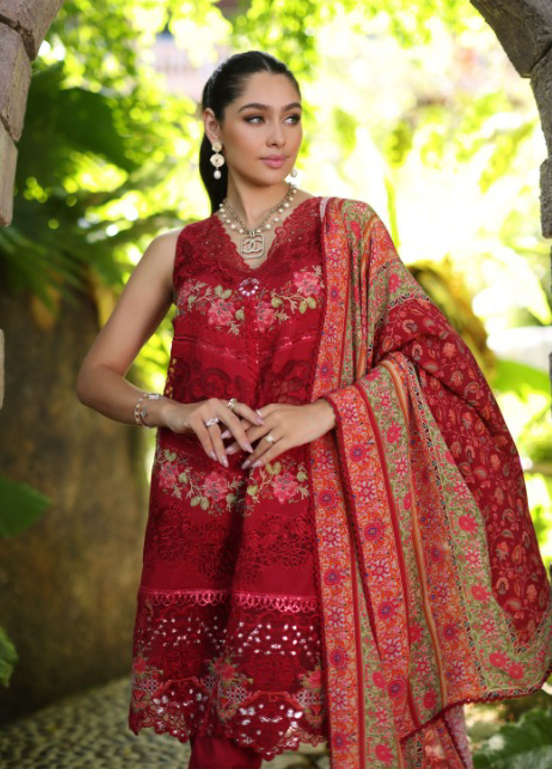 Noor By Saadia Asad Luxury Chikankari Lawn 3 Piece Unstitched Suit NBSA24LCL D-12A Noor By Saadia Asad Luxury Chikankari Lawn 3 Piece Unstitched Suit NBSA24LCL D-12A