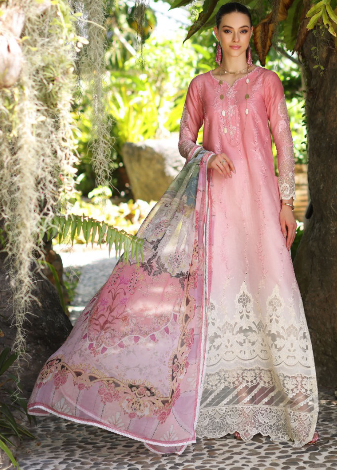 Noor By Saadia Asad Luxury Chikankari Lawn 3 Piece Unstitched Suit NBSA24LCL D-1A Noor By Saadia Asad Luxury Chikankari Lawn 3 Piece Unstitched Suit NBSA24LCL D-1A
