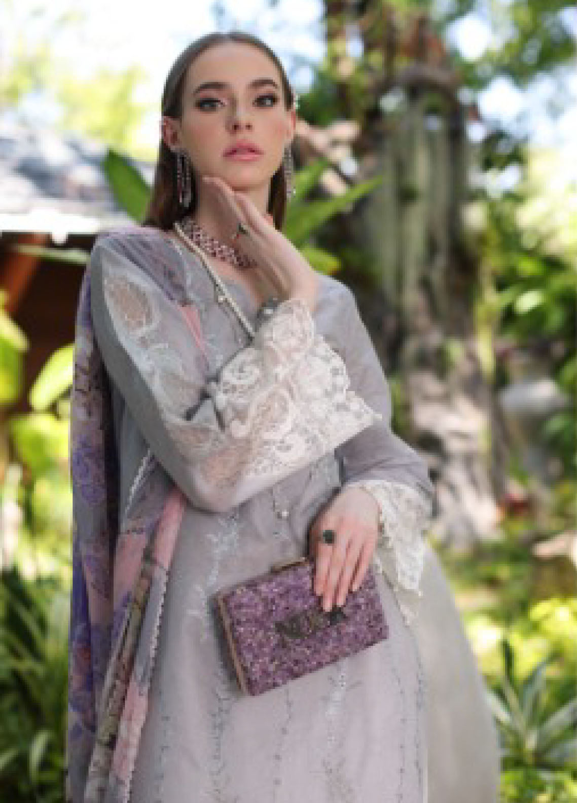 Noor By Saadia Asad Luxury Chikankari Lawn 3 Piece Unstitched Suit NBSA24LCL D-1B Noor By Saadia Asad Luxury Chikankari Lawn 3 Piece Unstitched Suit NBSA24LCL D-1B