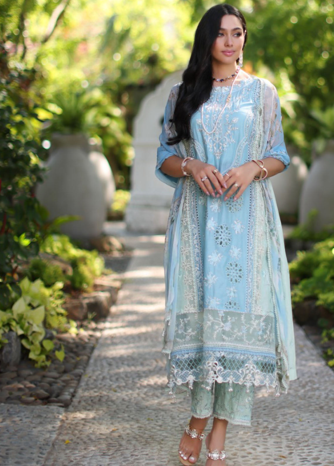 Noor By Saadia Asad Luxury Chikankari Lawn 3 Piece Unstitched Suit NBSA24LCL D-2A Noor By Saadia Asad Luxury Chikankari Lawn 3 Piece Unstitched Suit NBSA24LCL D-2A