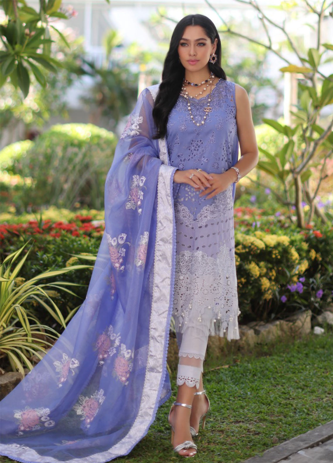 Noor By Saadia Asad Luxury Chikankari Lawn 3 Piece Unstitched Suit NBSA24LCL D-9B Noor By Saadia Asad Luxury Chikankari Lawn 3 Piece Unstitched Suit NBSA24LCL D-9B
