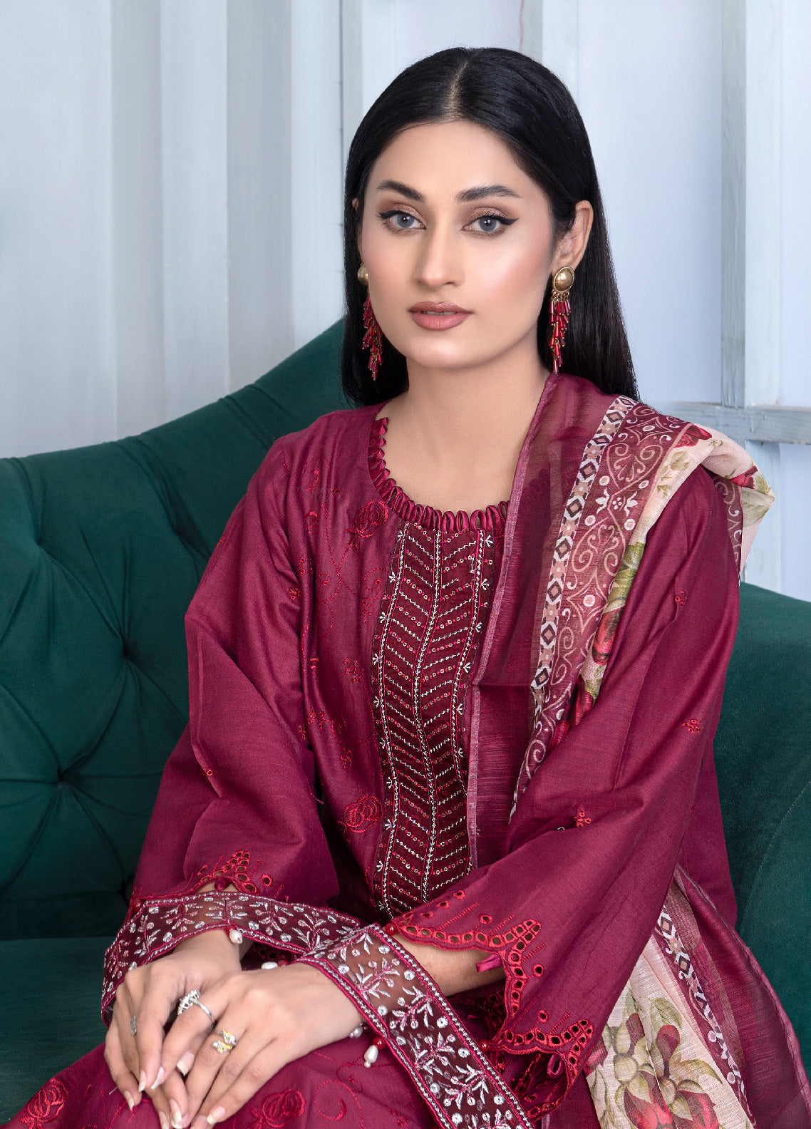 Noorjahan Mushq Chikankari Lawn 3 Piece Unstitched Suit NJ24MCLL-01 Noorjahan Mushq Chikankari Lawn 3 Piece Unstitched Suit NJ24MCLL-01