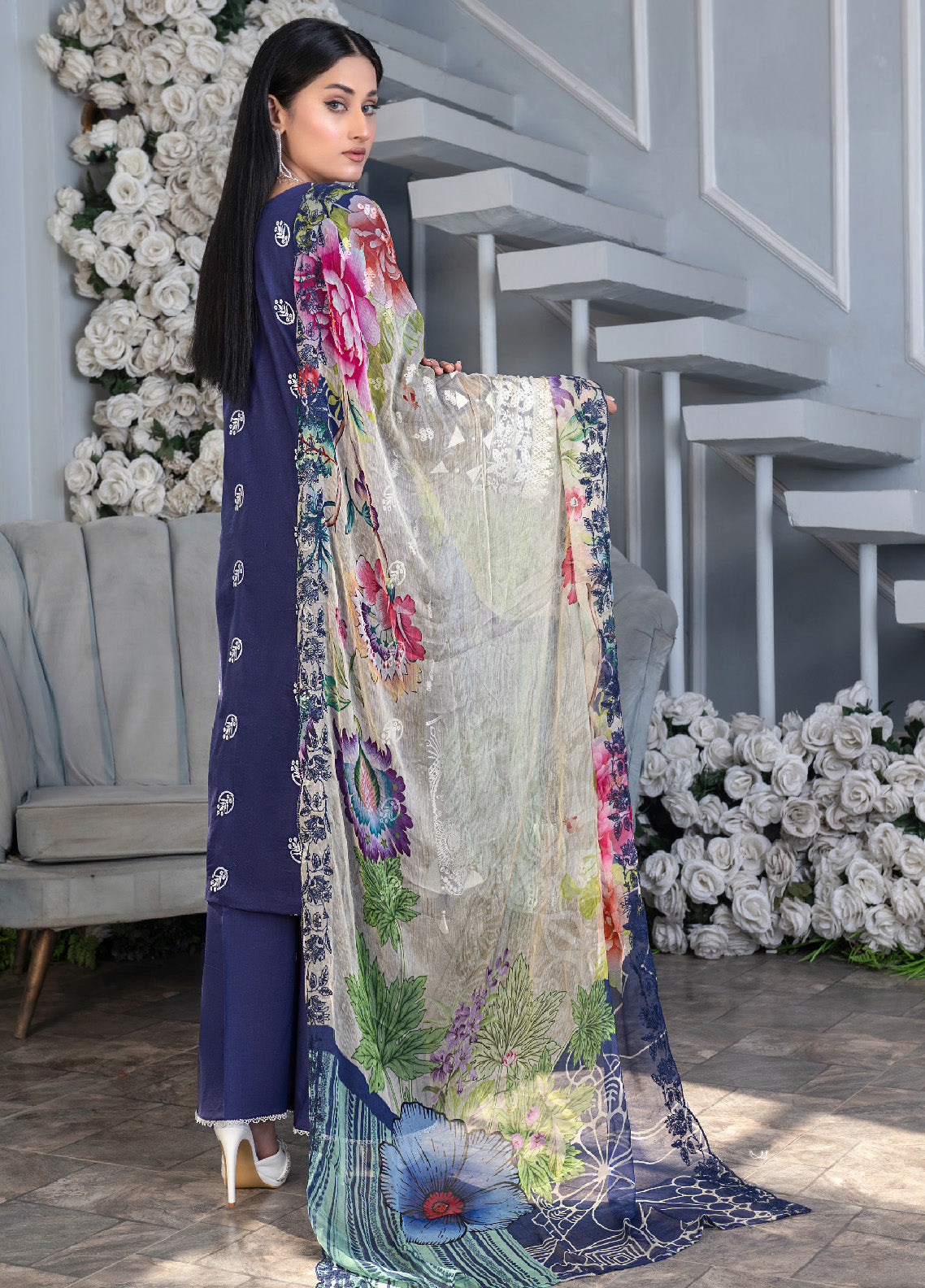 Noorjahan Mushq Chikankari Lawn 3 Piece Unstitched Suit NJ24MCLL-02 Noorjahan Mushq Chikankari Lawn 3 Piece Unstitched Suit NJ24MCLL-02