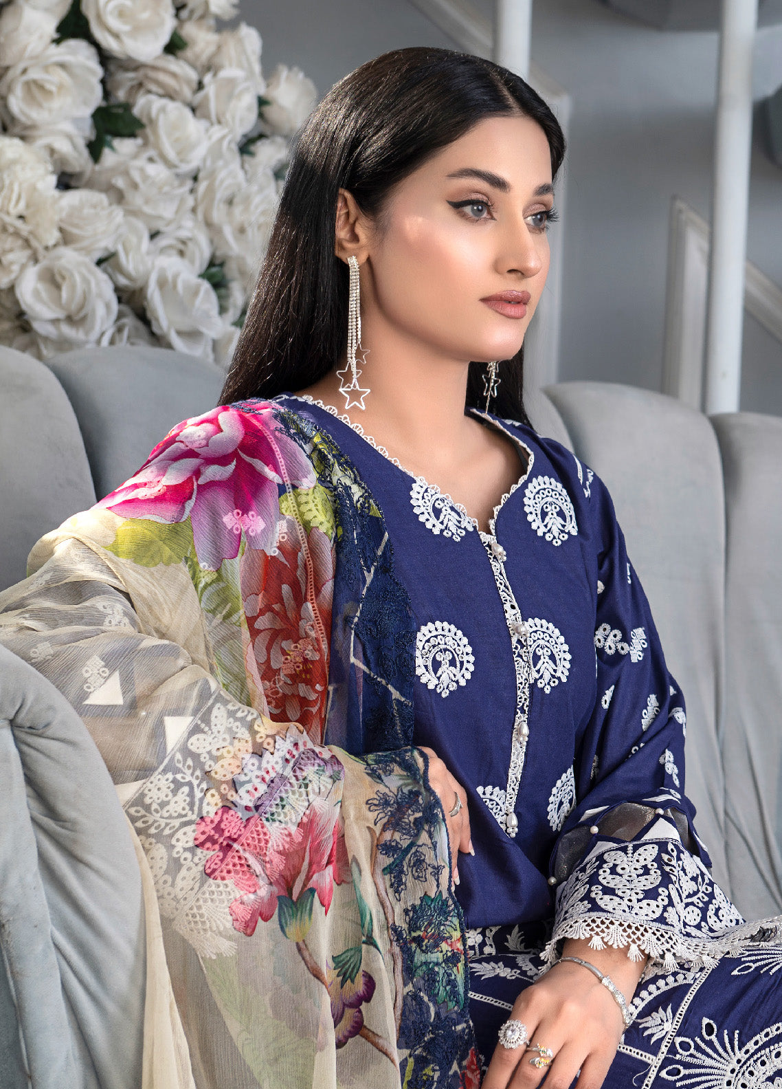 Noorjahan Mushq Chikankari Lawn 3 Piece Unstitched Suit NJ24MCLL-02 Noorjahan Mushq Chikankari Lawn 3 Piece Unstitched Suit NJ24MCLL-02