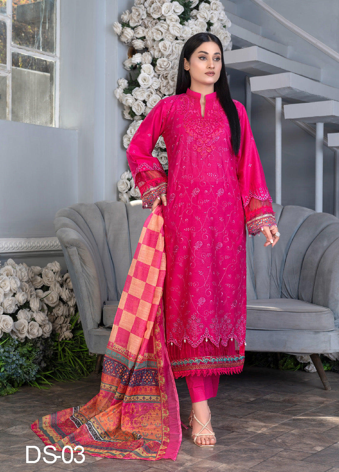 Noorjahan Mushq Chikankari Lawn 3 Piece Unstitched Suit NJ24MCLL-03 Noorjahan Mushq Chikankari Lawn 3 Piece Unstitched Suit NJ24MCLL-03