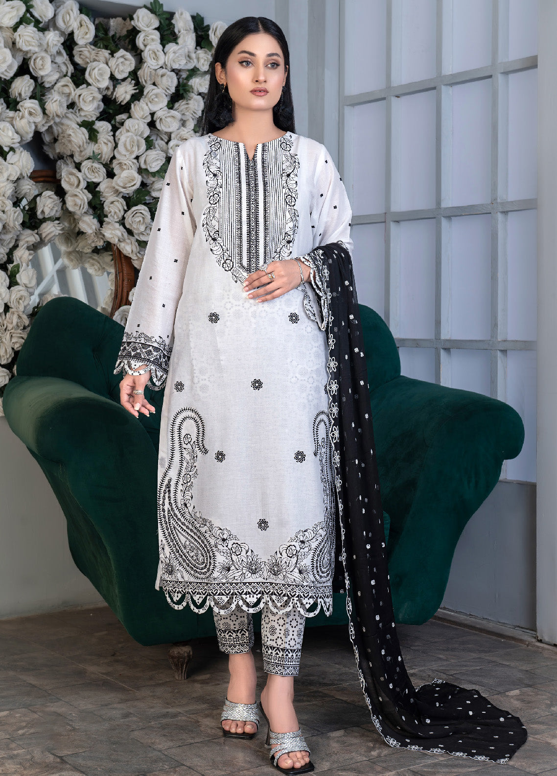 Noorjahan Mushq Chikankari Lawn 3 Piece Unstitched Suit NJ24MCLL-04 Noorjahan Mushq Chikankari Lawn 3 Piece Unstitched Suit NJ24MCLL-04