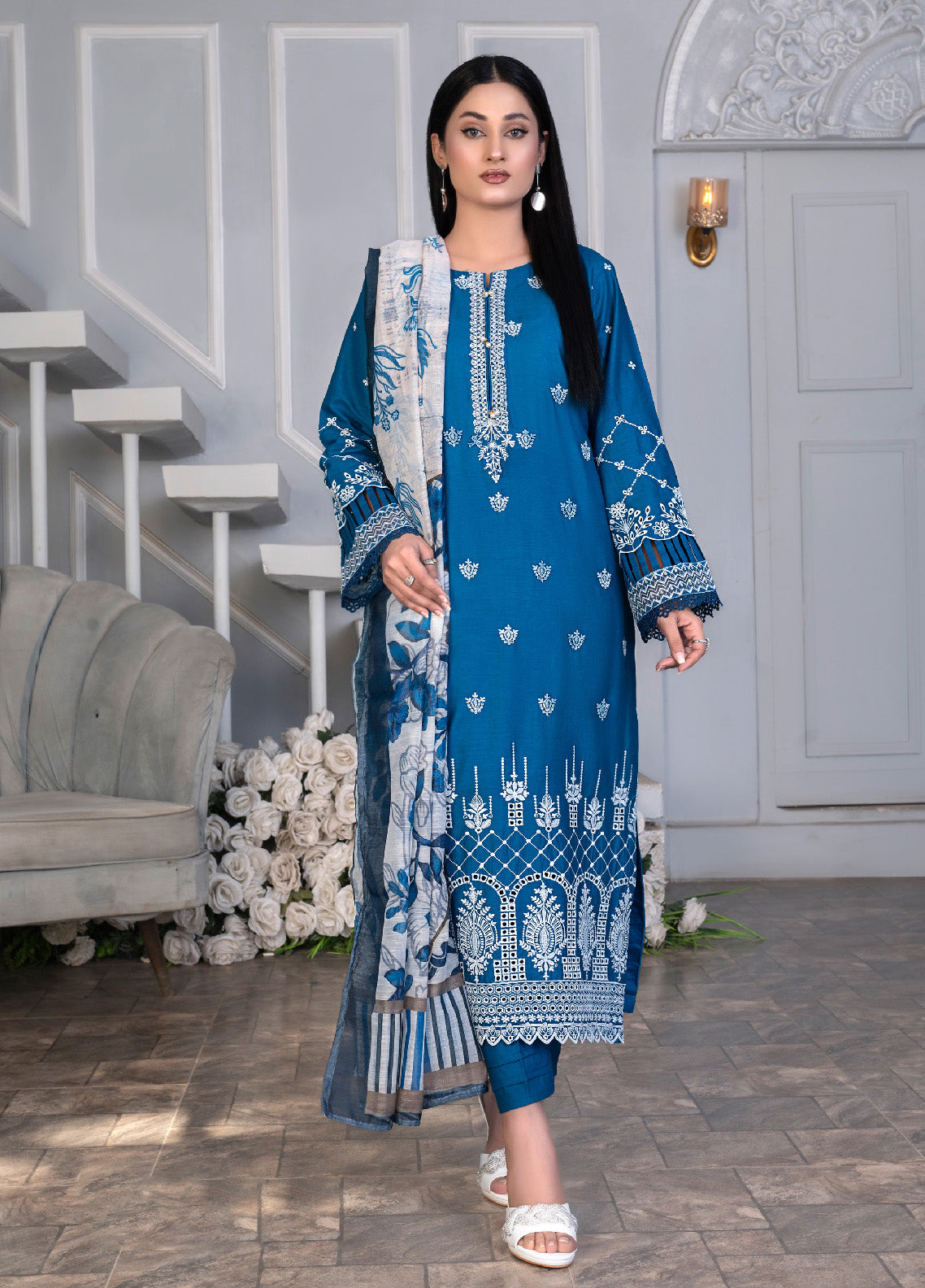 Noorjahan Mushq Chikankari Lawn 3 Piece Unstitched Suit NJ24MCLL-05 Noorjahan Mushq Chikankari Lawn 3 Piece Unstitched Suit NJ24MCLL-05