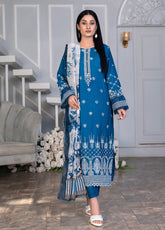 Noorjahan Mushq Chikankari Lawn 3 Piece Unstitched Suit NJ24MCLL-05