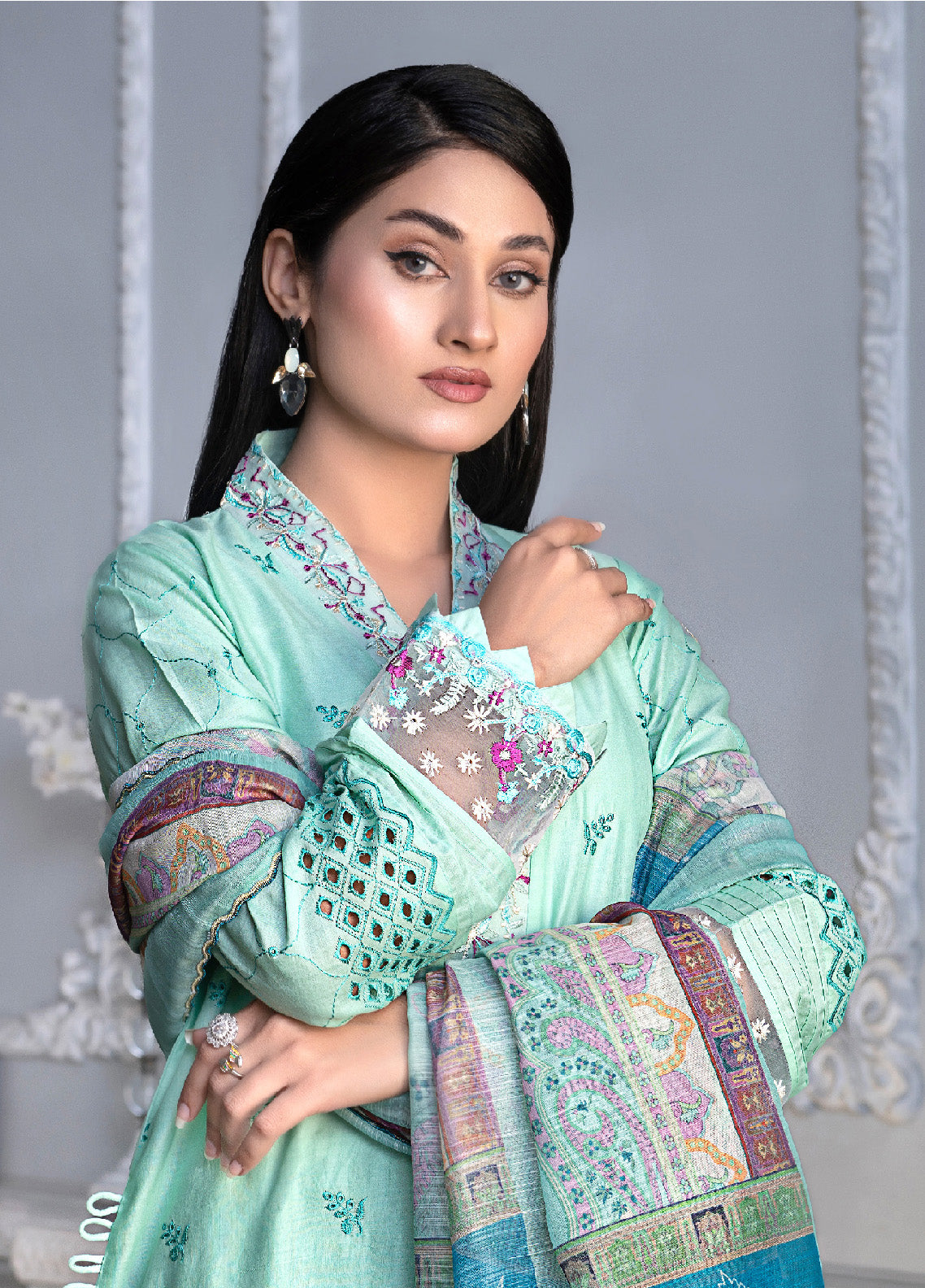 Noorjahan Mushq Chikankari Lawn 3 Piece Unstitched Suit NJ24MCLL-06 Noorjahan Mushq Chikankari Lawn 3 Piece Unstitched Suit NJ24MCLL-06