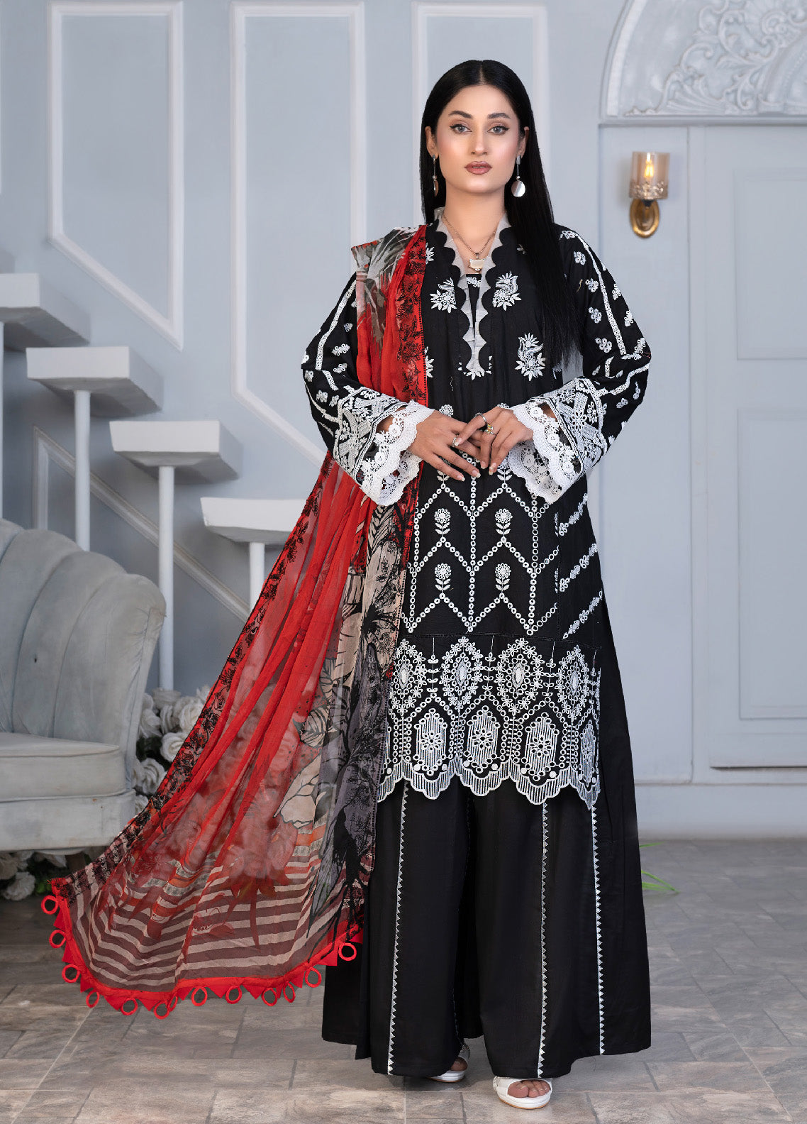 Noorjahan Mushq Chikankari Lawn 3 Piece Unstitched Suit NJ24MCLL-07 Noorjahan Mushq Chikankari Lawn 3 Piece Unstitched Suit NJ24MCLL-07