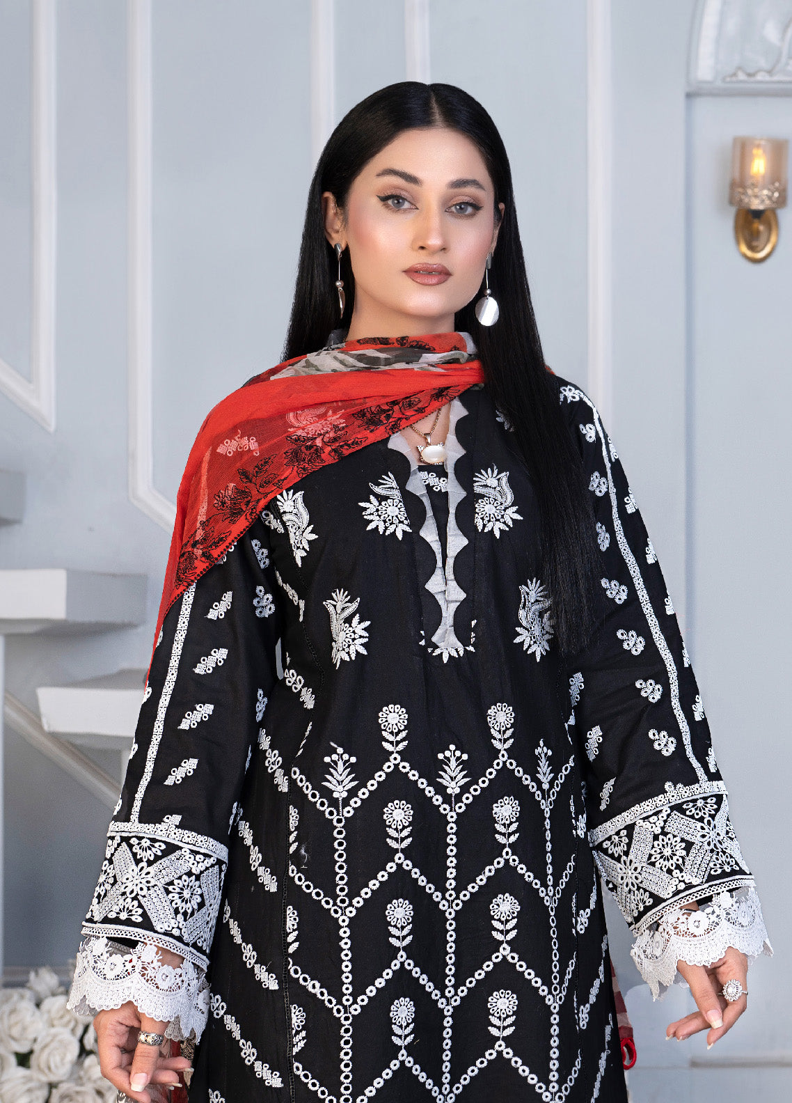 Noorjahan Mushq Chikankari Lawn 3 Piece Unstitched Suit NJ24MCLL-07 Noorjahan Mushq Chikankari Lawn 3 Piece Unstitched Suit NJ24MCLL-07