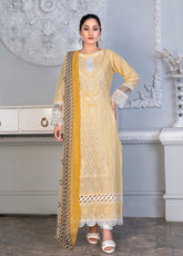 Noorjahan Mushq Chikankari Lawn 3 Piece Unstitched Suit NJ24MCLL-08