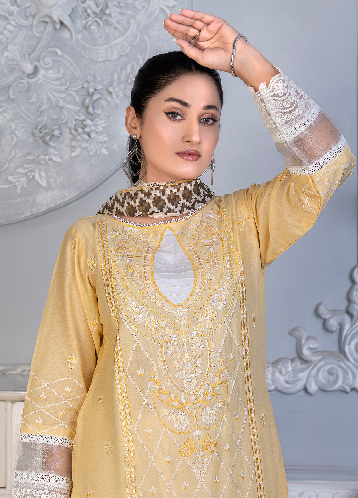 Noorjahan Mushq Chikankari Lawn 3 Piece Unstitched Suit NJ24MCLL-08 Noorjahan Mushq Chikankari Lawn 3 Piece Unstitched Suit NJ24MCLL-08