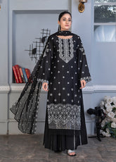 Noorjahan Mushq Chikankari Lawn 3 Piece Unstitched Suit NJ24MCLL-09