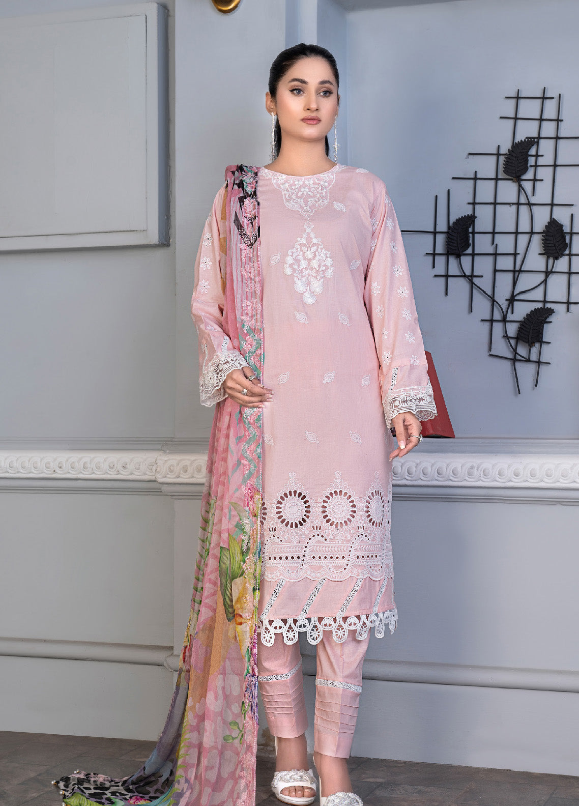 Noorjahan Mushq Chikankari Lawn 3 Piece Unstitched Suit NJ24MCLL-10 Noorjahan Mushq Chikankari Lawn 3 Piece Unstitched Suit NJ24MCLL-10