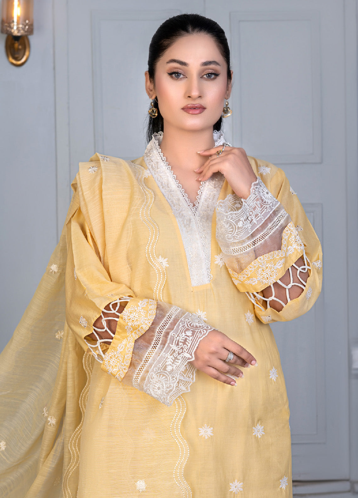 Noorjahan Mushq Chikankari Lawn 3 Piece Unstitched Suit NJ24MCLL-11 Noorjahan Mushq Chikankari Lawn 3 Piece Unstitched Suit NJ24MCLL-11