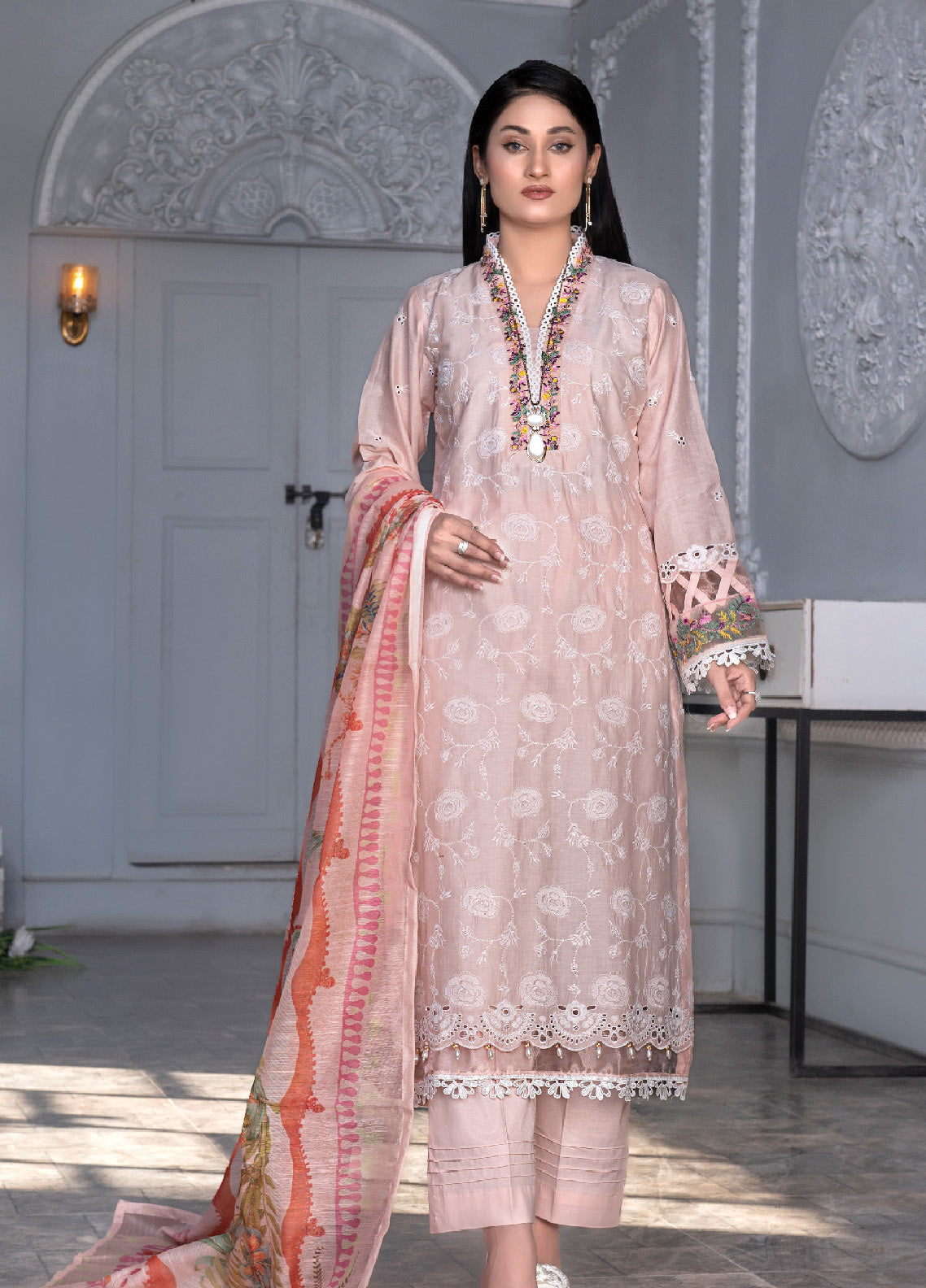 Noorjahan Mushq Chikankari Lawn 3 Piece Unstitched Suit NJ24MCLL-12 Noorjahan Mushq Chikankari Lawn 3 Piece Unstitched Suit NJ24MCLL-12