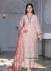 Noorjahan Mushq Chikankari Lawn 3 Piece Unstitched Suit NJ24MCLL-12