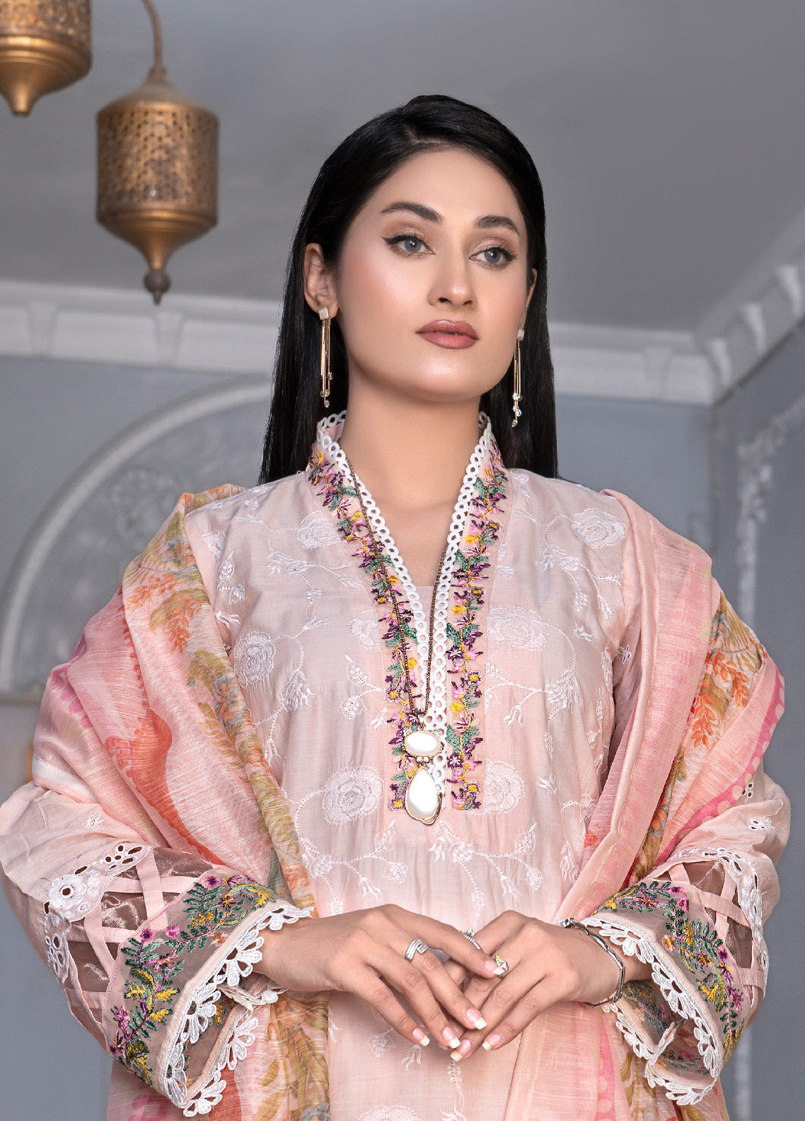 Noorjahan Mushq Chikankari Lawn 3 Piece Unstitched Suit NJ24MCLL-12 Noorjahan Mushq Chikankari Lawn 3 Piece Unstitched Suit NJ24MCLL-12