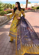 Gardenia By Nureh Embroidered Linen Unstitched 3 Piece Suit - 65