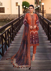 Gardenia By Nureh Embroidered Linen Unstitched 3 Piece Suit - 70