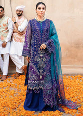 Jhoomro By Nureh Embroidered Chiffon Unstitched 3 Piece Suit - 38