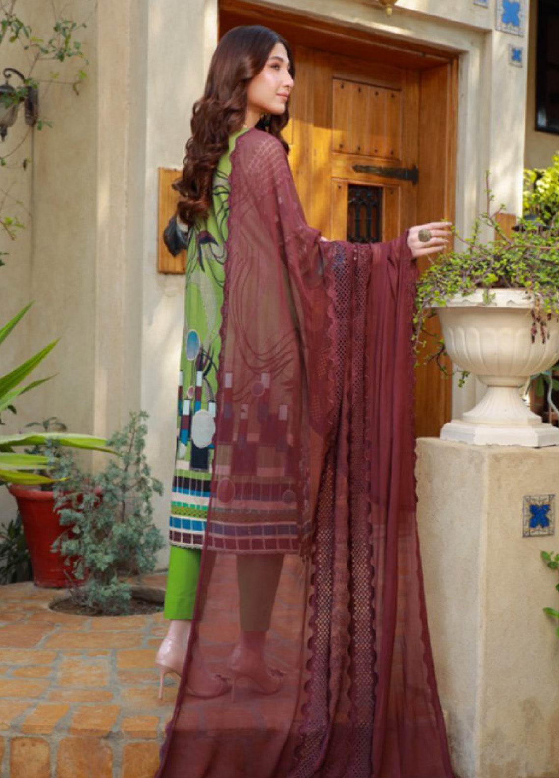 Oodhni By Schick Sequins Embroidered Digital Lawn 3 Piece Unstitched Suit S24OEDL-01 Oodhni By Schick Sequins Embroidered Digital Lawn 3 Piece Unstitched Suit S24OEDL-01