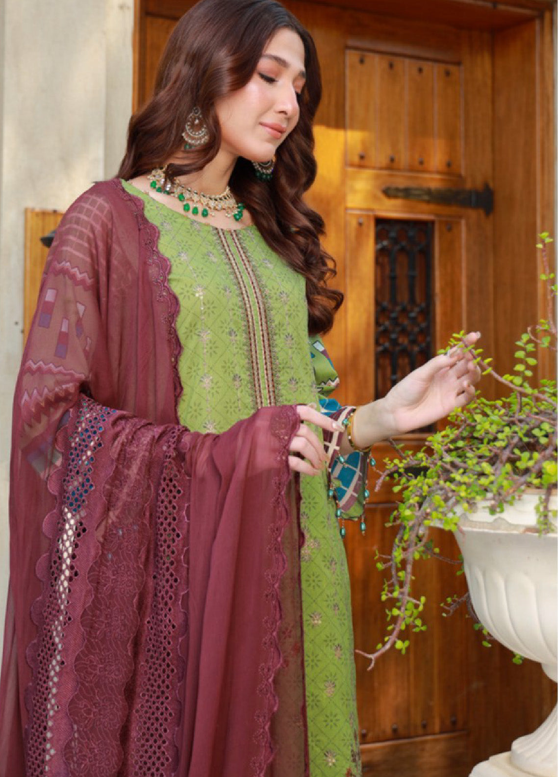 Oodhni By Schick Sequins Embroidered Digital Lawn 3 Piece Unstitched Suit S24OEDL-01 Oodhni By Schick Sequins Embroidered Digital Lawn 3 Piece Unstitched Suit S24OEDL-01