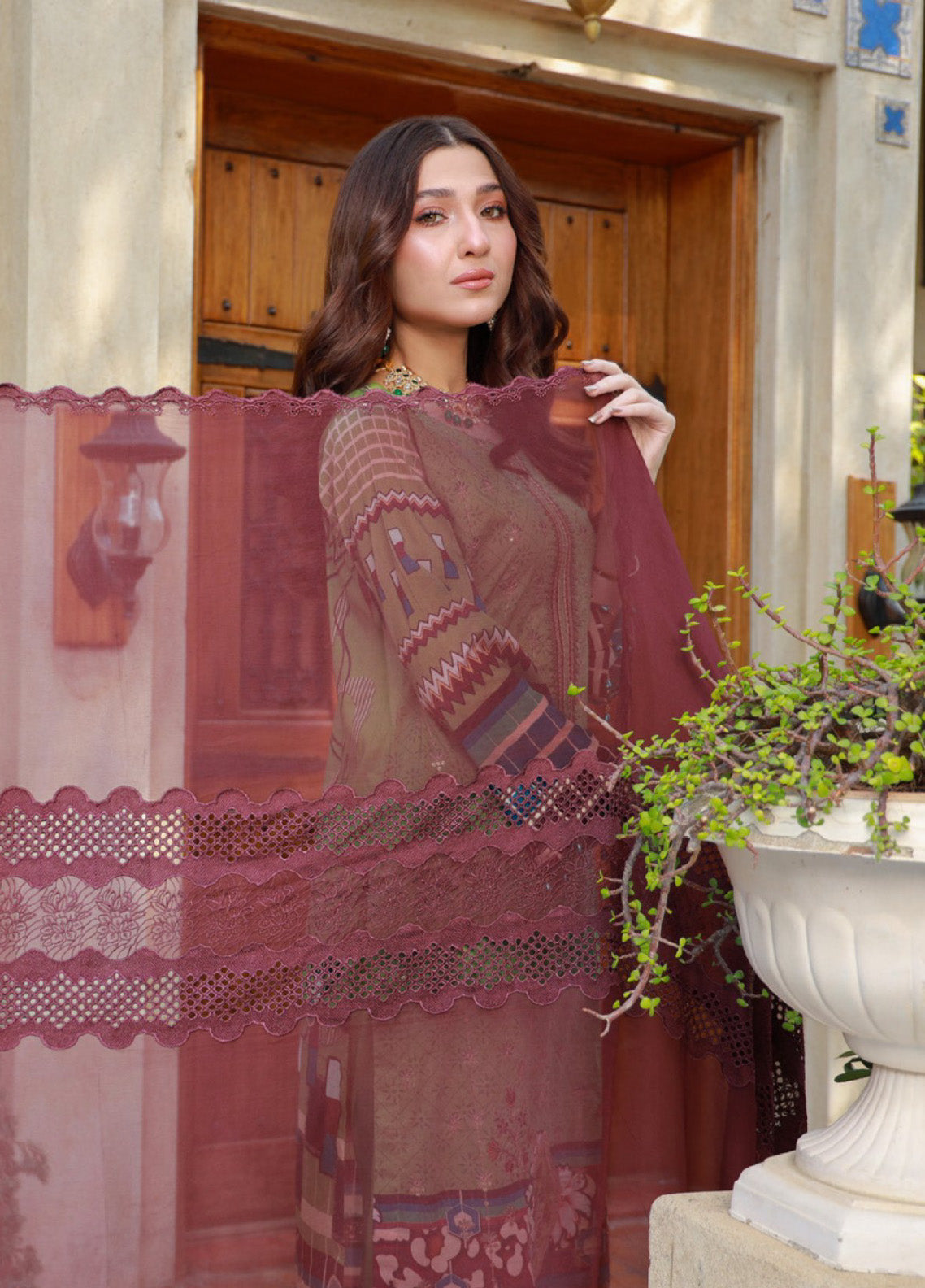 Oodhni By Schick Sequins Embroidered Digital Lawn 3 Piece Unstitched Suit S24OEDL-01 Oodhni By Schick Sequins Embroidered Digital Lawn 3 Piece Unstitched Suit S24OEDL-01