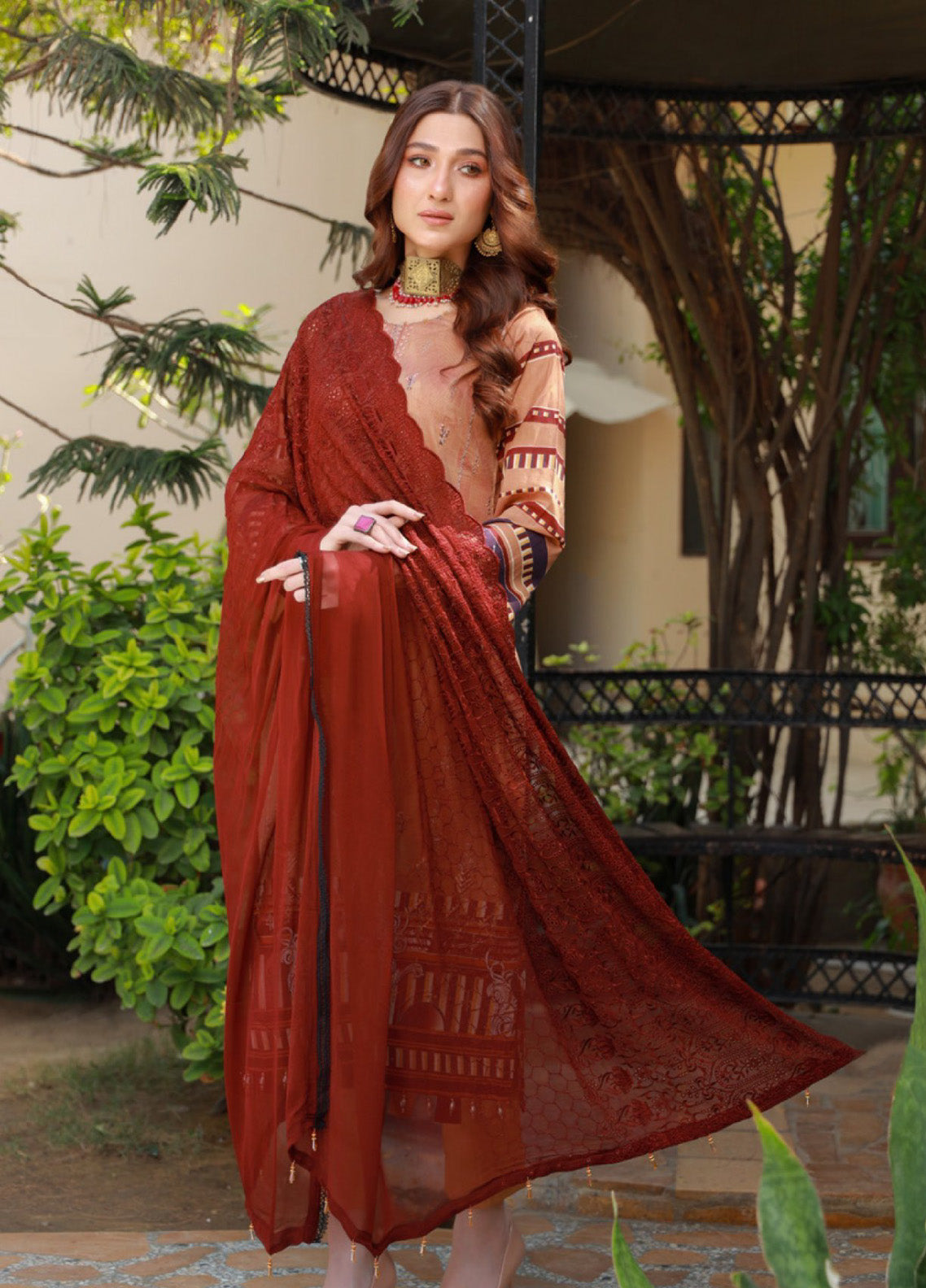 Oodhni By Schick Sequins Embroidered Digital Lawn 3 Piece Unstitched Suit S24OEDL-03 Oodhni By Schick Sequins Embroidered Digital Lawn 3 Piece Unstitched Suit S24OEDL-03