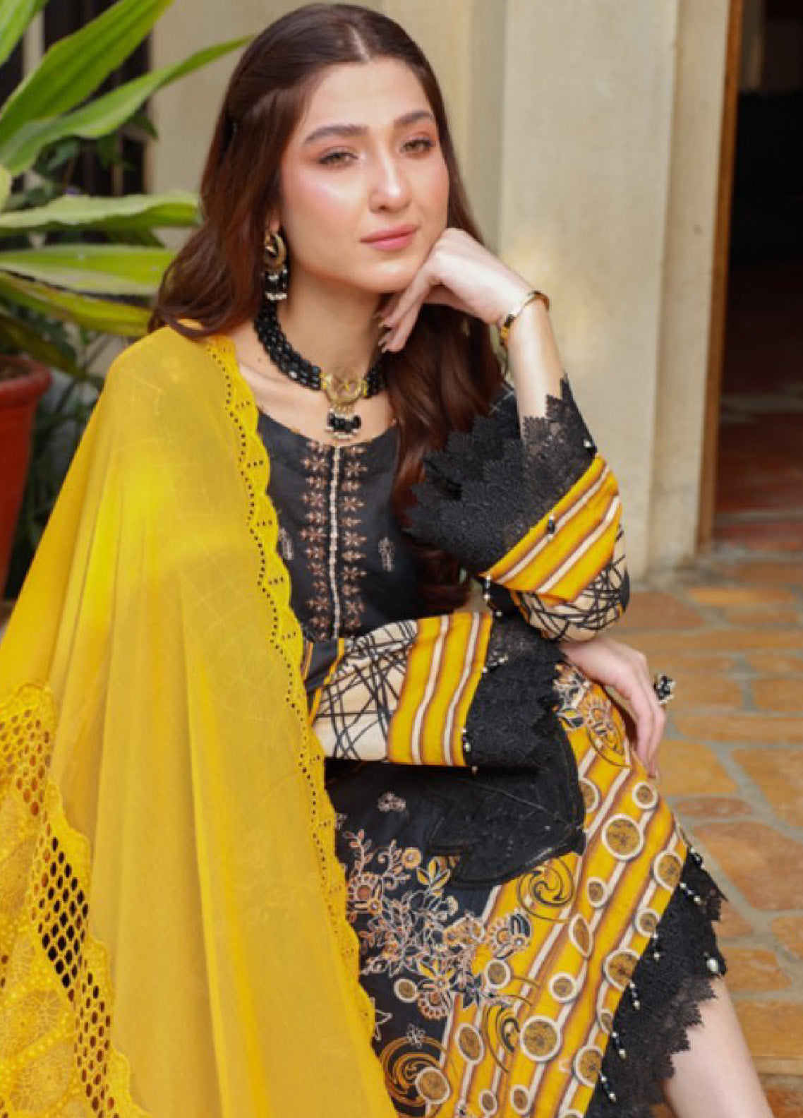 Oodhni By Schick Sequins Embroidered Digital Lawn 3 Piece Unstitched Suit S24OEDL-05 Oodhni By Schick Sequins Embroidered Digital Lawn 3 Piece Unstitched Suit S24OEDL-05