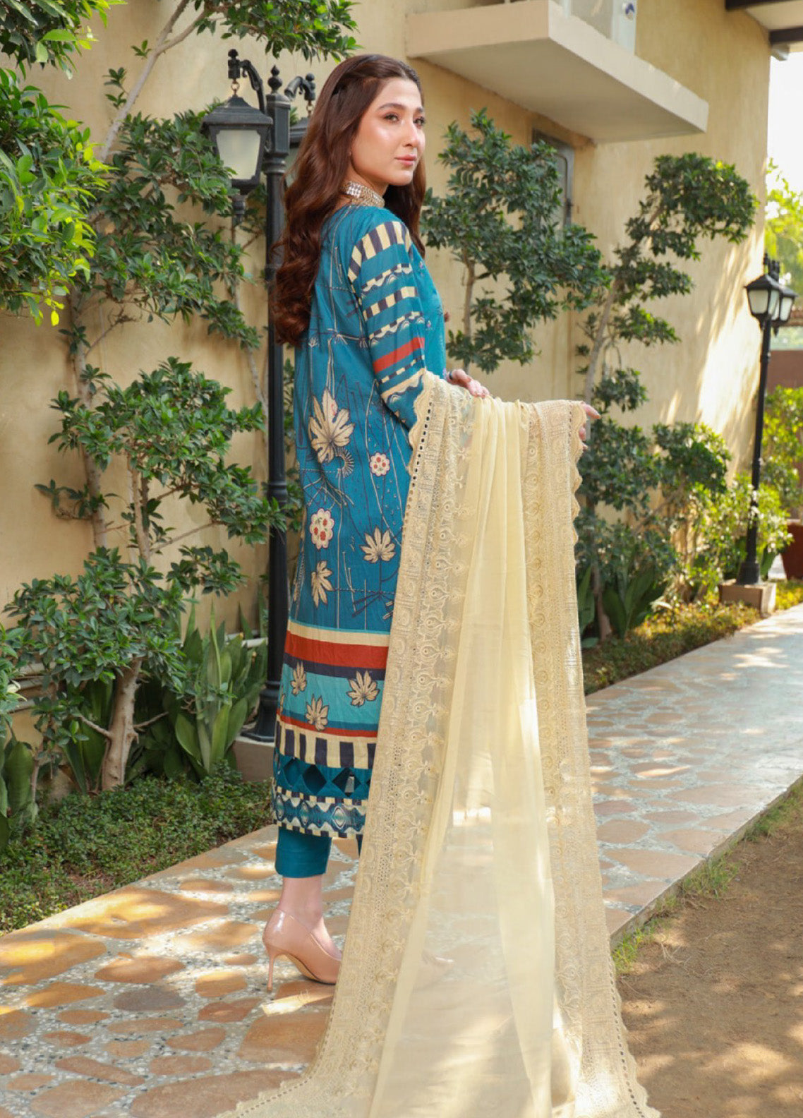 Oodhni By Schick Sequins Embroidered Digital Lawn 3 Piece Unstitched Suit S24OEDL-06 Oodhni By Schick Sequins Embroidered Digital Lawn 3 Piece Unstitched Suit S24OEDL-06