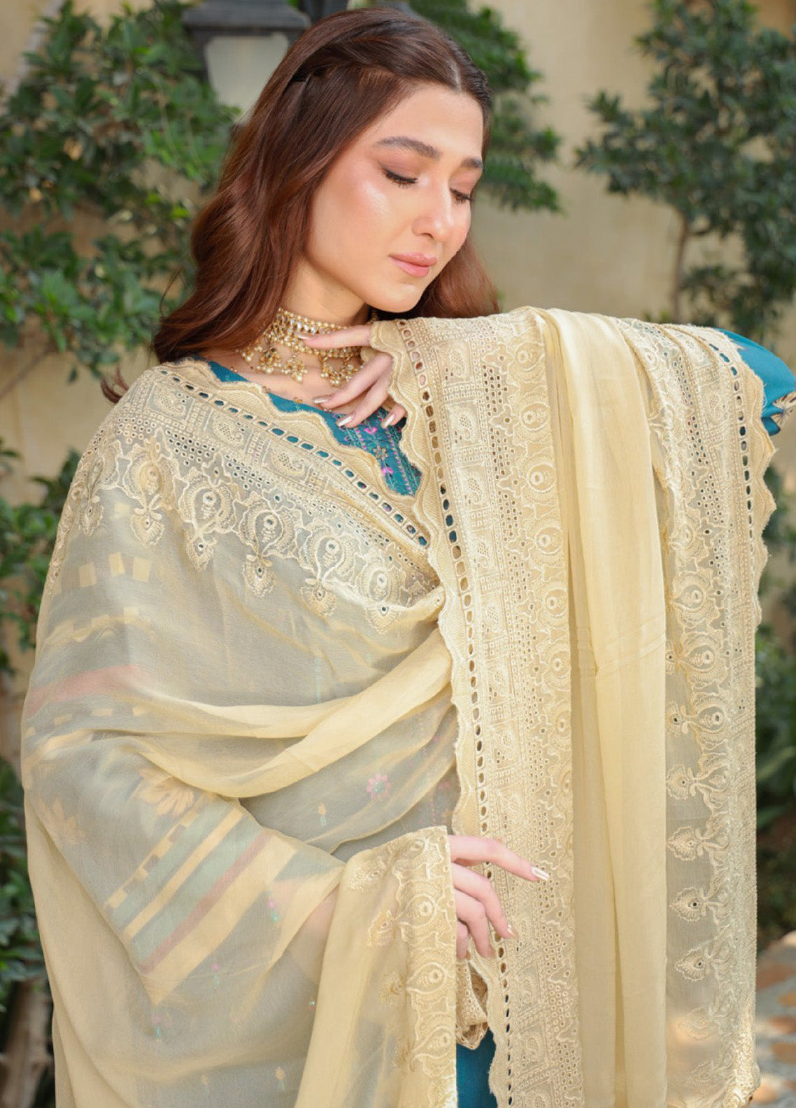 Oodhni By Schick Sequins Embroidered Digital Lawn 3 Piece Unstitched Suit S24OEDL-06 Oodhni By Schick Sequins Embroidered Digital Lawn 3 Piece Unstitched Suit S24OEDL-06