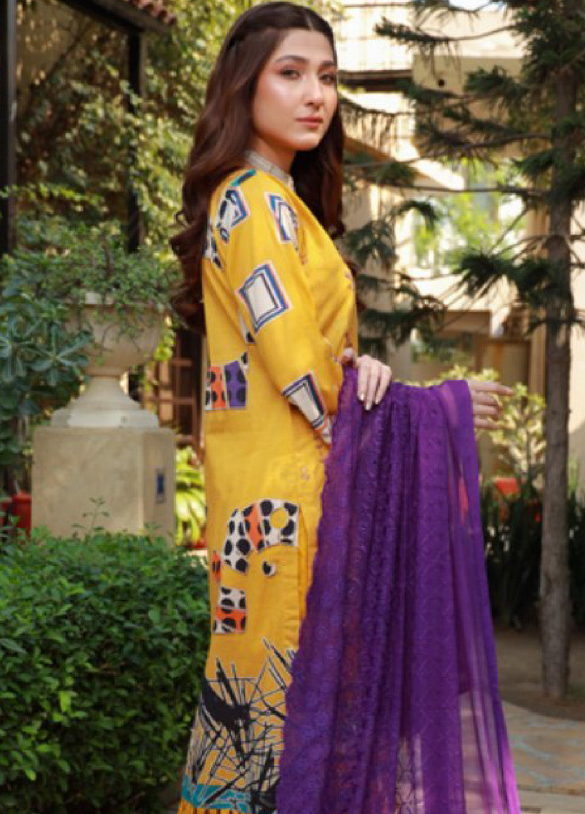 Oodhni By Schick Sequins Embroidered Digital Lawn 3 Piece Unstitched Suit S24OEDL-07 Oodhni By Schick Sequins Embroidered Digital Lawn 3 Piece Unstitched Suit S24OEDL-07