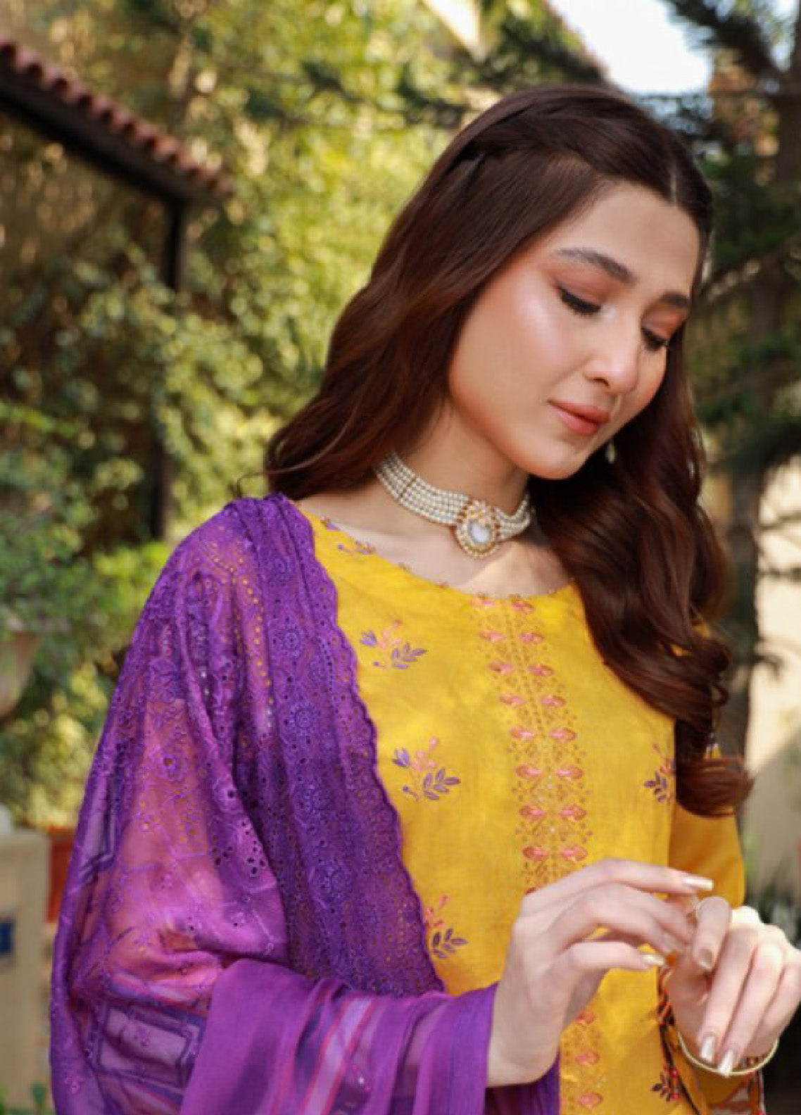 Oodhni By Schick Sequins Embroidered Digital Lawn 3 Piece Unstitched Suit S24OEDL-07 Oodhni By Schick Sequins Embroidered Digital Lawn 3 Piece Unstitched Suit S24OEDL-07