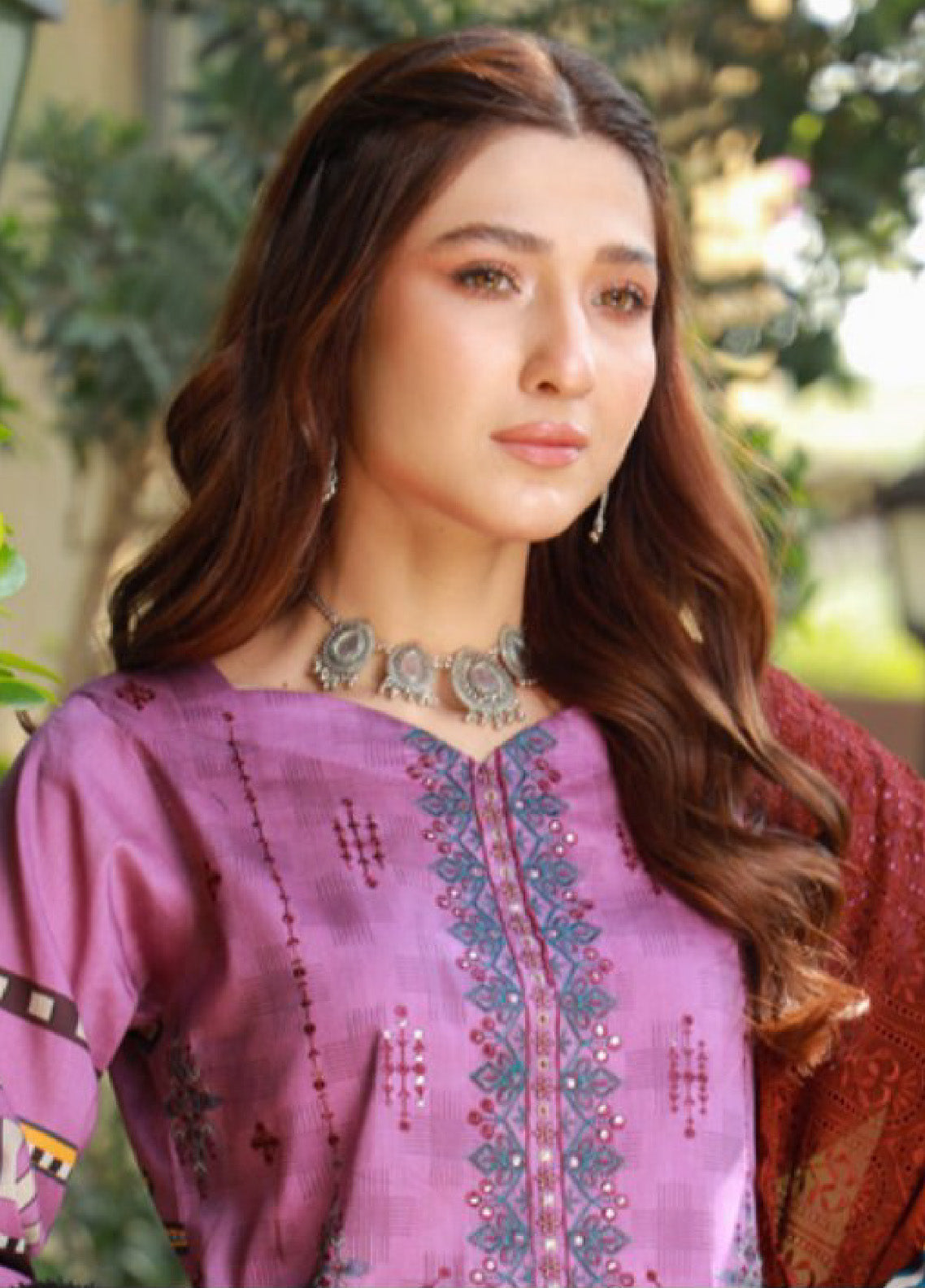 Oodhni By Schick Sequins Embroidered Digital Lawn 3 Piece Unstitched Suit S24OEDL-08 Oodhni By Schick Sequins Embroidered Digital Lawn 3 Piece Unstitched Suit S24OEDL-08