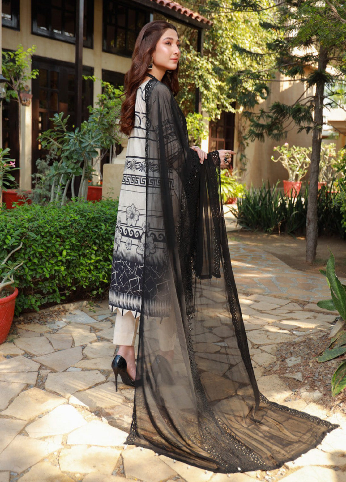 Oodhni By Schick Sequins Embroidered Digital Lawn 3 Piece Unstitched Suit S24OEDL-09 Oodhni By Schick Sequins Embroidered Digital Lawn 3 Piece Unstitched Suit S24OEDL-09