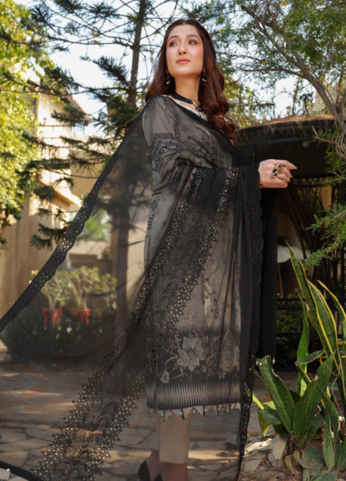 Oodhni By Schick Sequins Embroidered Digital Lawn 3 Piece Unstitched Suit S24OEDL-09 Oodhni By Schick Sequins Embroidered Digital Lawn 3 Piece Unstitched Suit S24OEDL-09