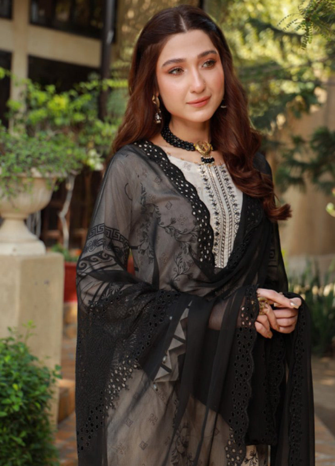 Oodhni By Schick Sequins Embroidered Digital Lawn 3 Piece Unstitched Suit S24OEDL-09 Oodhni By Schick Sequins Embroidered Digital Lawn 3 Piece Unstitched Suit S24OEDL-09