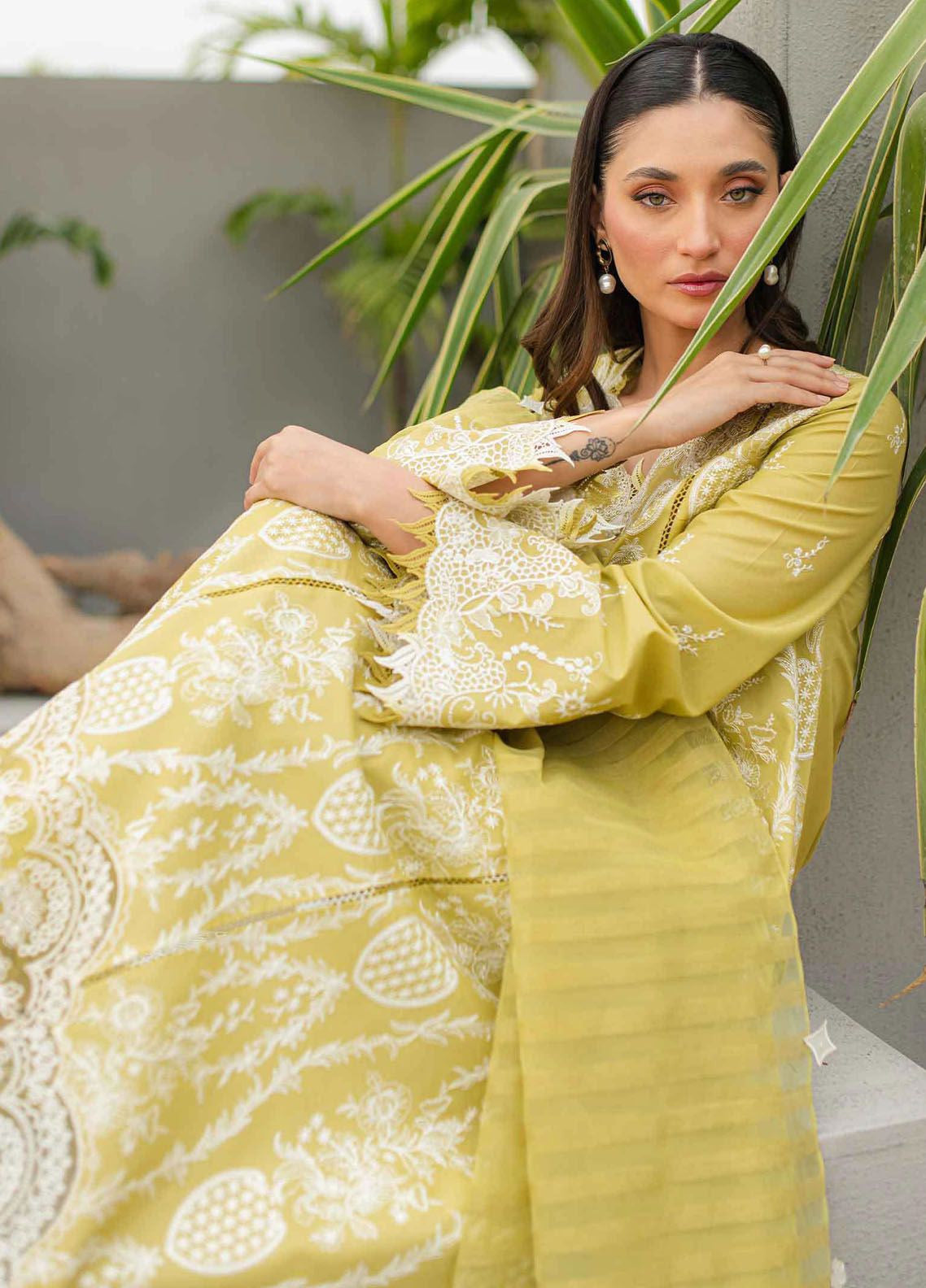 Qalamkar Qline Embroidered Lawn 3 Piece Unstitched Suit Q24QEL-02 MELIS Qalamkar Qline Embroidered Lawn 3 Piece Unstitched Suit Q24QEL-02 MELIS