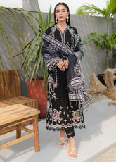 Qalamkar Qline Embroidered Lawn 3 Piece Unstitched Suit Q24QEL-09 EVADNE