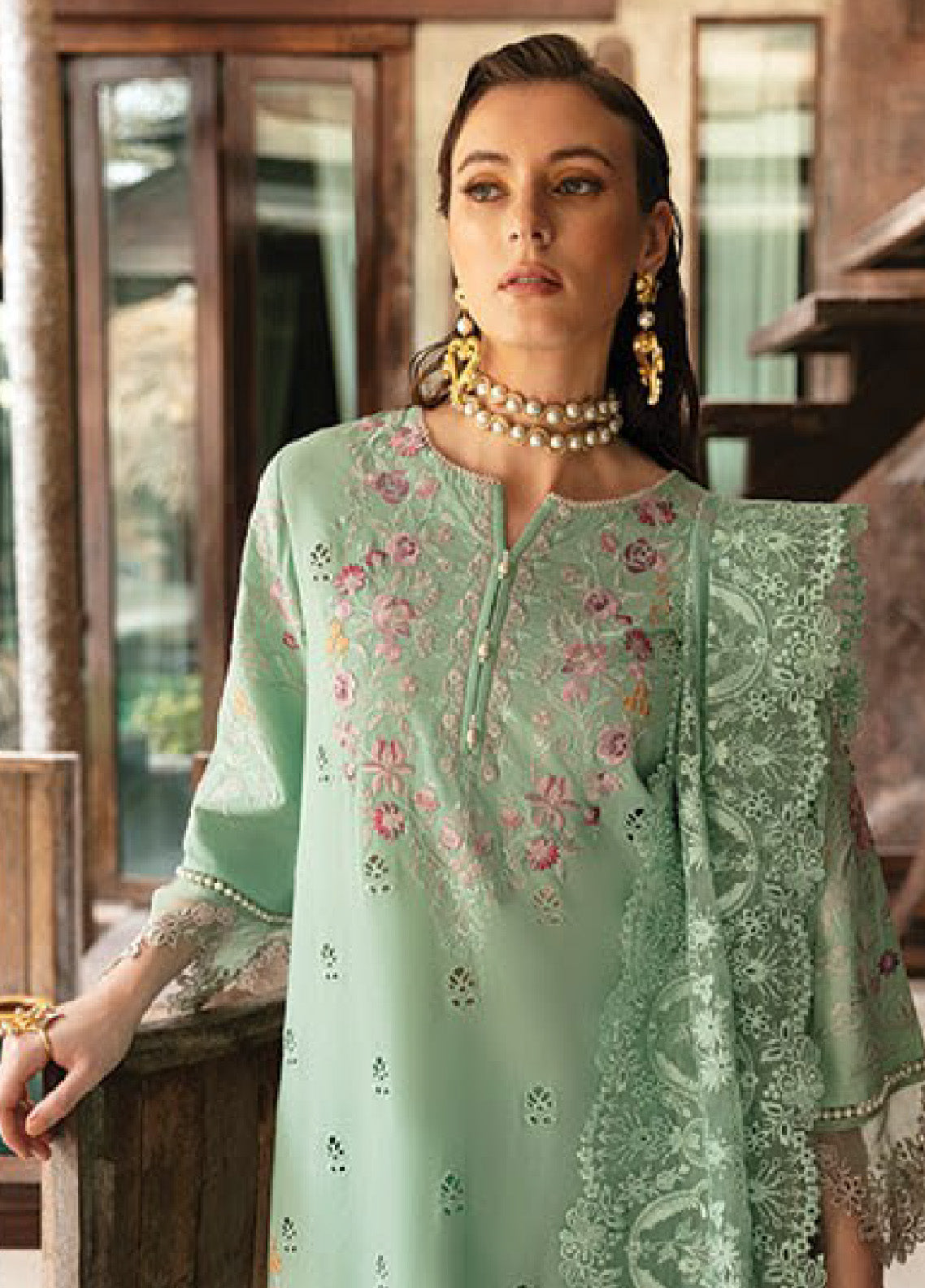 Reve By Serene Luxury Embroidered Lawn 3 Piece Unstitched Suit S24RLL SL-63 Reve By Serene Luxury Embroidered Lawn 3 Piece Unstitched Suit S24RLL SL-63