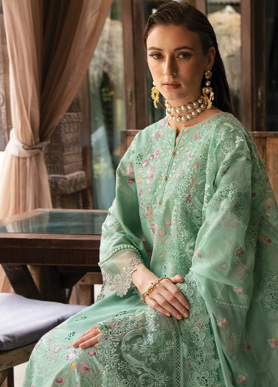 Reve By Serene Luxury Embroidered Lawn 3 Piece Unstitched Suit S24RLL SL-63 Reve By Serene Luxury Embroidered Lawn 3 Piece Unstitched Suit S24RLL SL-63